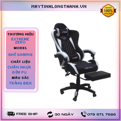 Ghế Gaming Extreme Zero S+ WHITE ( Đệm Massage + Gác Chân )