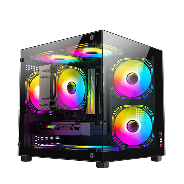 Thùng máy Case Magic Aqua M Elite - Đen (M-ATX - NO FAN)