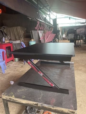 BÀN BỆT MẶT GỖ ĐEN GẤP GỌN (60x80x38)
