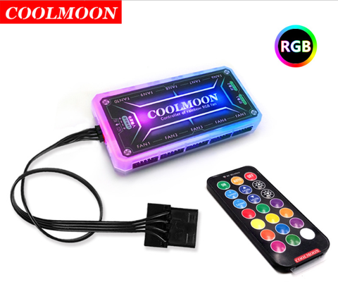 HUB + REMOTE FAN LED RGB