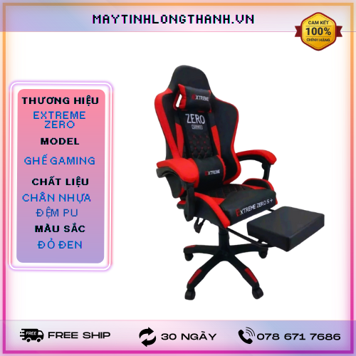 Ghế Gaming Extreme Zero S+ RED ( Đệm Massage + Gác Chân )