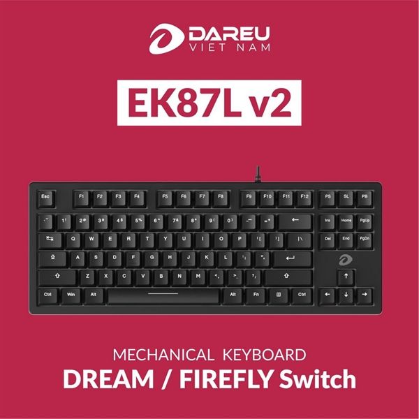 Bàn phím cơ Dareu EK87L V2 - Switch Dream (Black)