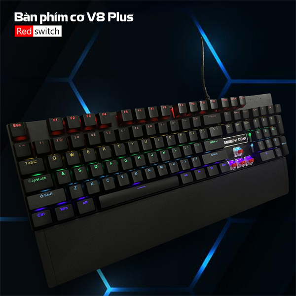 BÀN PHÍM CƠ RAINBOW GEAR V8 PLUS NEW