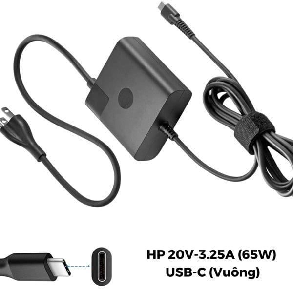SẠC LAPTOP HP 20V - 3.25 TYPE C VUÔNG ZIN