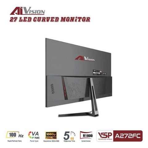 Màn Hình Cong Aivision A272FC ĐEN (27inch/FHD\VA\100Hz\5ms)