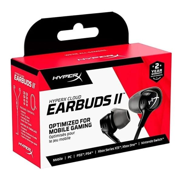 Tai nghe Kingston HyperX Earphone Cloud Earbuds 70N24AA - V2 Black