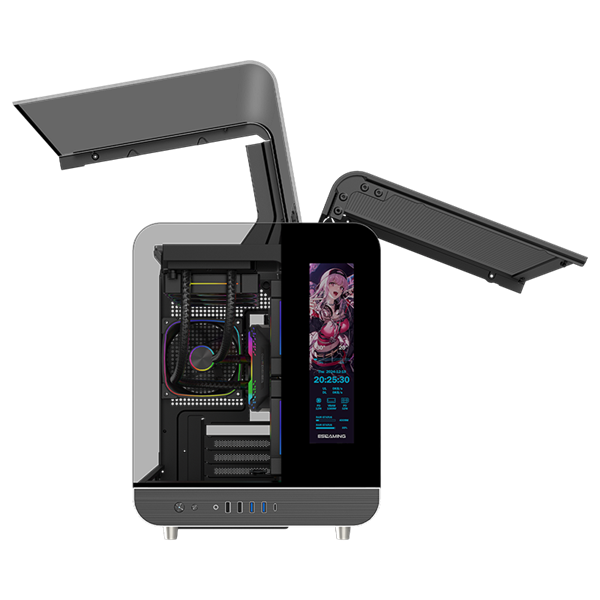 CASE ESGASMING Aircraft 007 Ultra-Cool Display (Sẵn 3fan + hub ARGB )