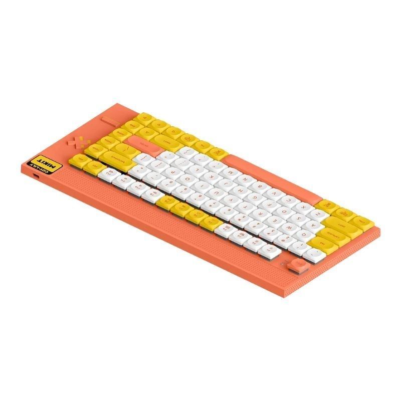 Bàn phím Cơ MIKIT CL80 MARMALADE RGB Cam Trắng 3 chế độ kết nối, kết nối cùng lúc 3 thiết bị