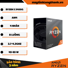 CPU AMD RYZEN 5 3400G BOX CHÍNH HÃNG