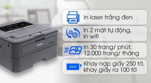 Máy in laser trắng đen đơn năng Brother HL-L2321D
