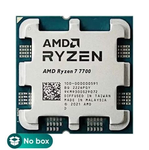 CPU AMD Ryzen 7 7700 Tray - Nobox | AM5, 8 nhân/16 luồng, Max 5.3 GHz