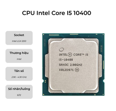 CPU Intel Core i5-10400 Tray CŨ