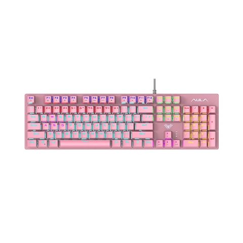 Bàn phím cơ gaming AULA S2022 Màu hồng (Blue switch, USB, LED Rainbow)