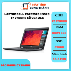 LAPTOP DELL Precision 3520 I7 7700HQ / 8GB / 256GB / VGA Quadro 2GB / 15.6