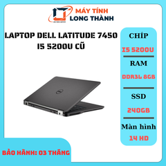 LAPTOP DELL LATITUDE 7450 I5 5200U / 8GB / SSD 240GB / HD 14