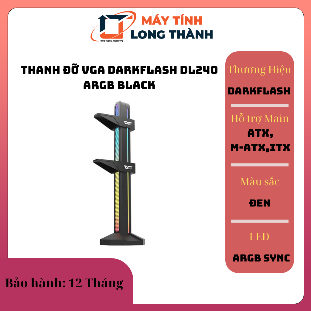 Thanh Đỡ VGA DarkFlash DL240 ARGB Black
