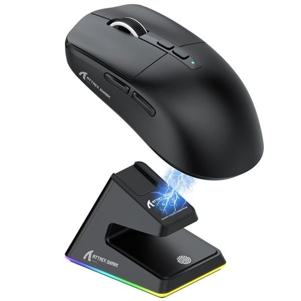 CHUỘT GAMING KHÔNG DÂY Attack Shark X6 Black