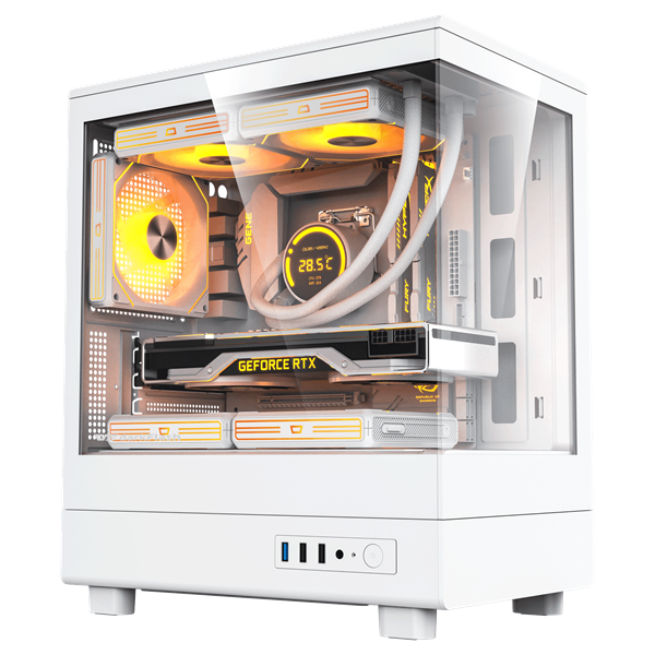 CASE DARKFLASH DB330M WHITE GLASS