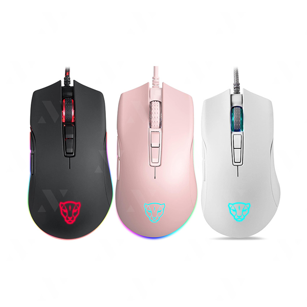 Chuột Gaming Motospeed V70 - Black/White/Pink