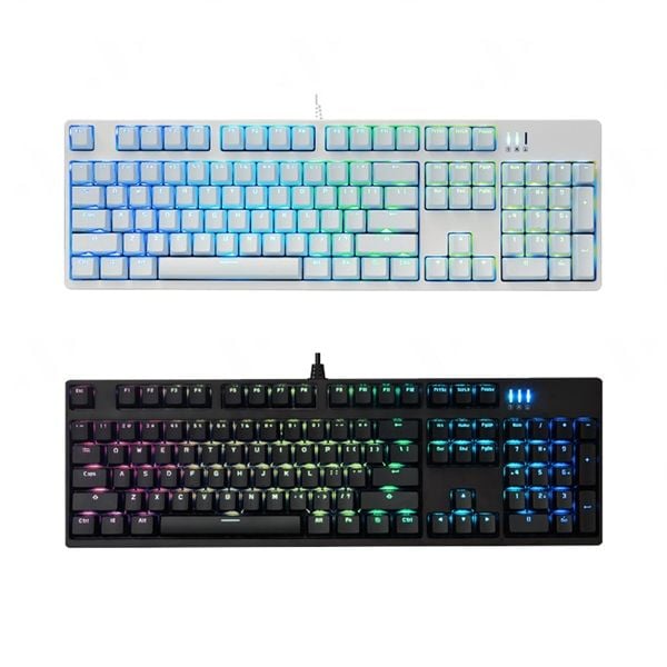 Bàn phím FL-Esports MK104 Pro White Switch Outemu Black/White