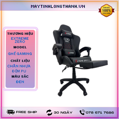 Ghế Gaming Extreme Zero S+ BLACK ( Đệm Massage + Gác Chân )
