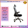 GHẾ VĂN PHÒNG CHÂN XOAY CÓ TỰA ĐẦU CAO CẤP (ĐEN) (TMS04)