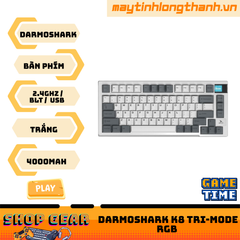Bàn phím cơ Darmoshark K8 (Wireless 2.4Ghz / Bluetooth / Dây USB, Hotswap, RGB)