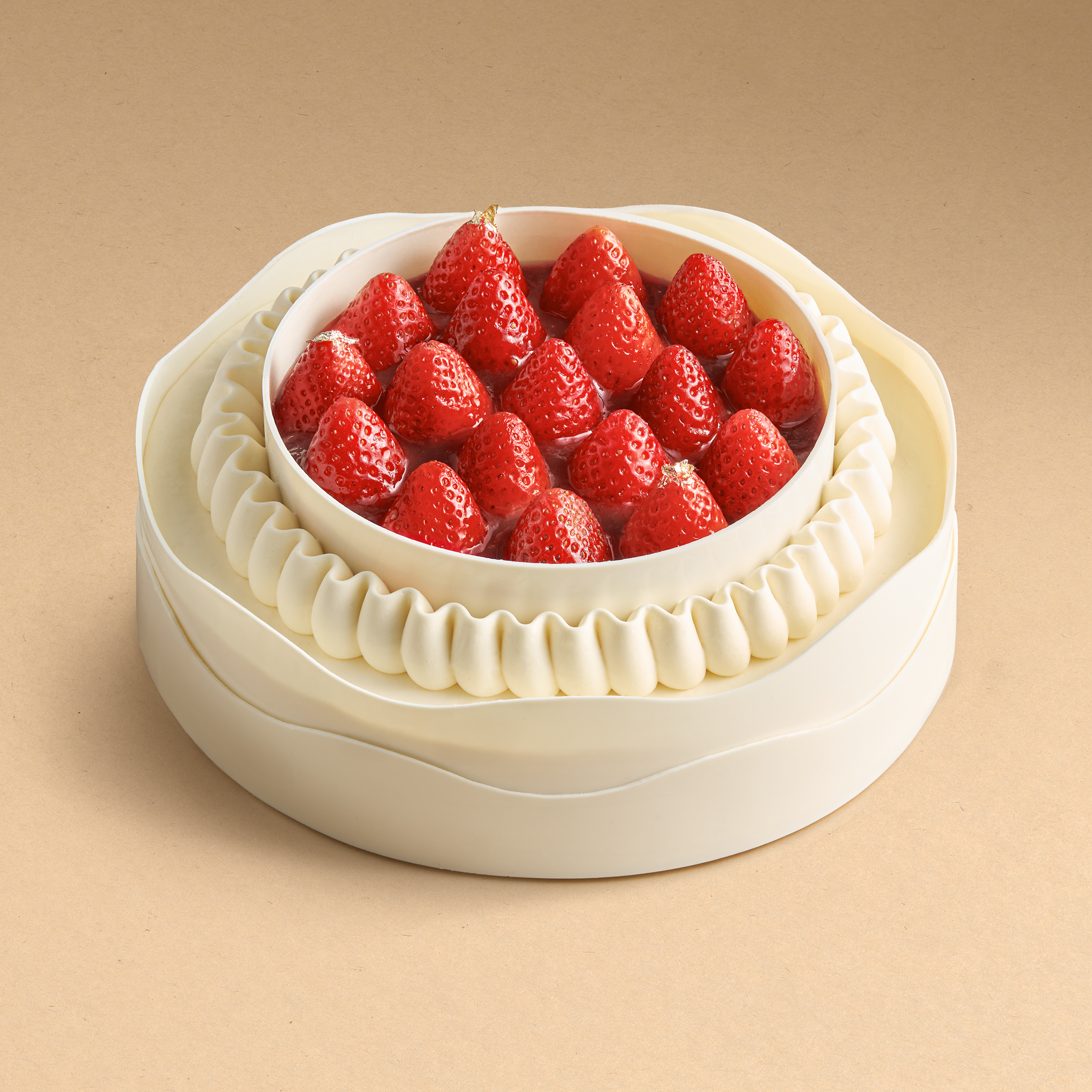 CHEESE STRAWBERRY ROLL GATEAUX