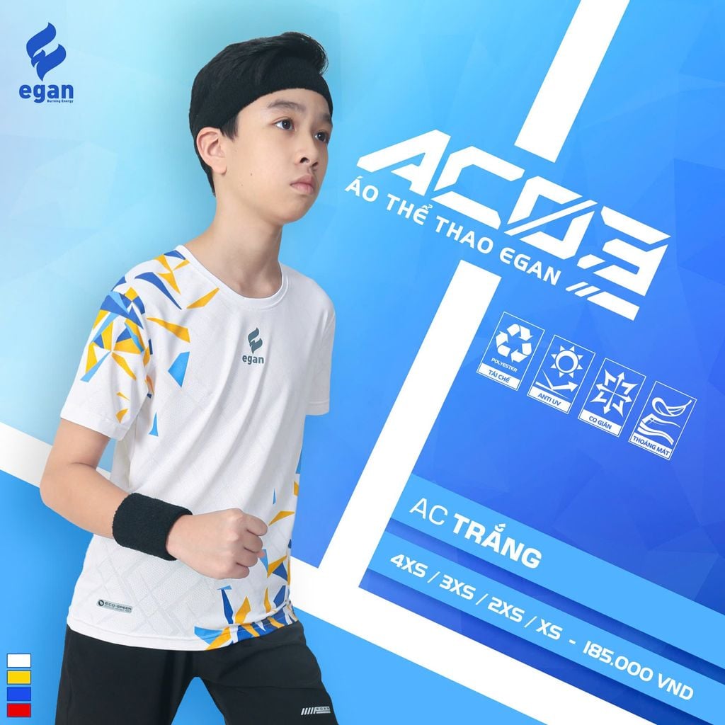 Áo Chạy Bộ Egan AC03 Trẻ Em Có Tay