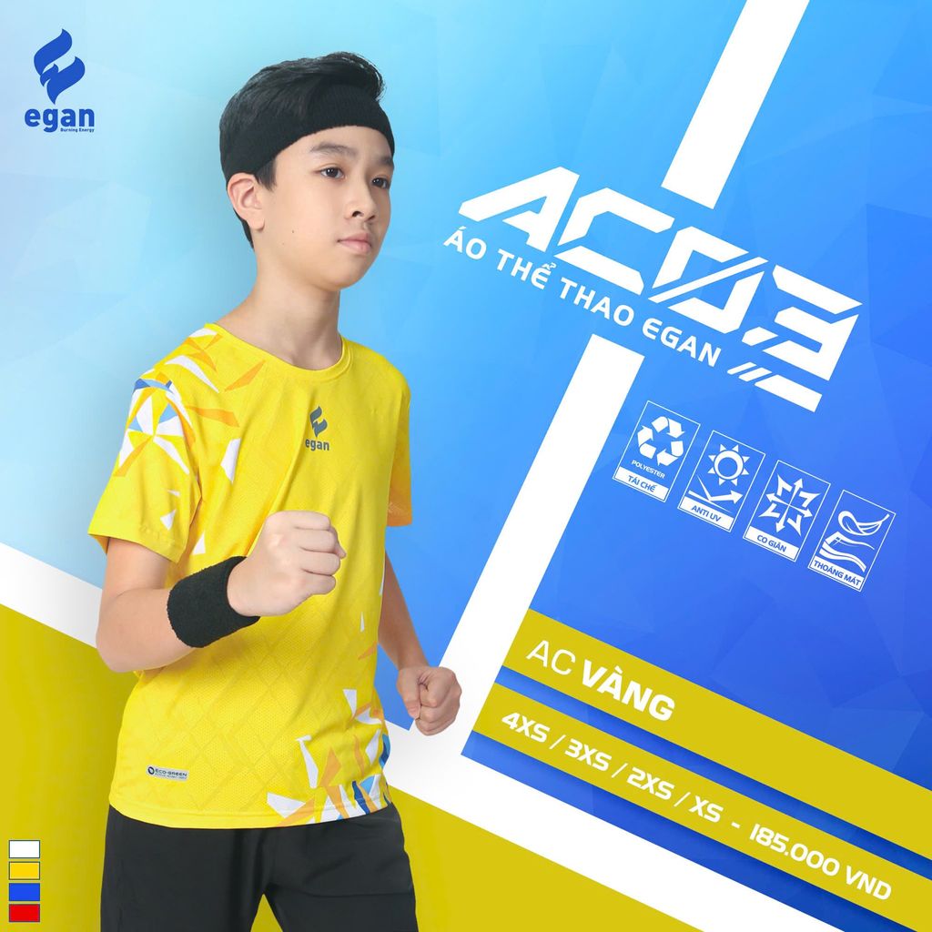 Áo Chạy Bộ Egan AC03 Trẻ Em Có Tay