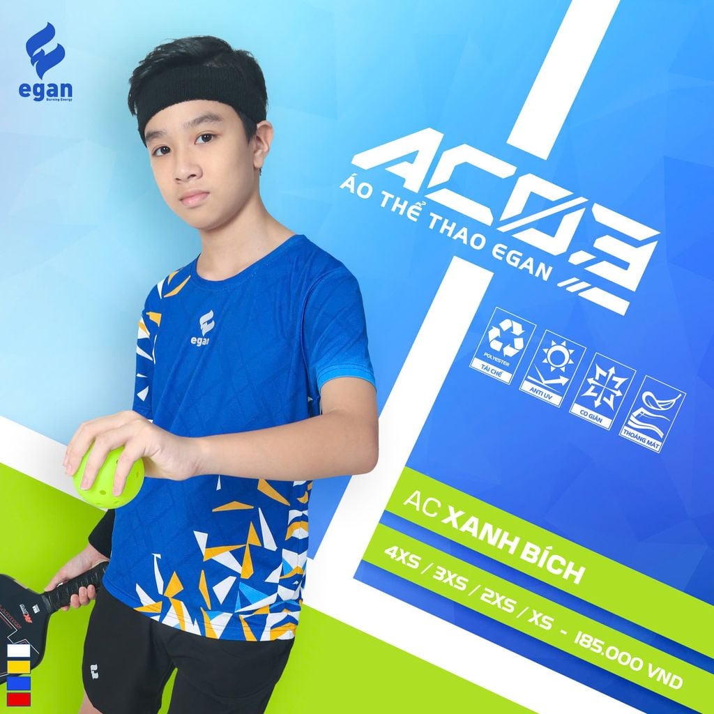 Áo Chạy Bộ Egan AC03 Trẻ Em Có Tay