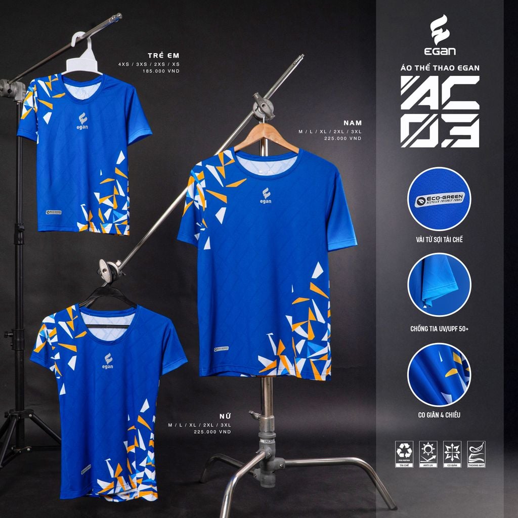 Áo Chạy Bộ Egan AC03 Trẻ Em Có Tay