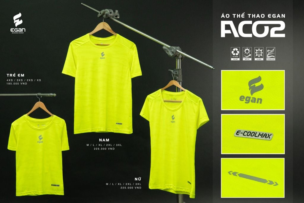 Áo Chạy Bộ EGAN AC02 Nam có tay