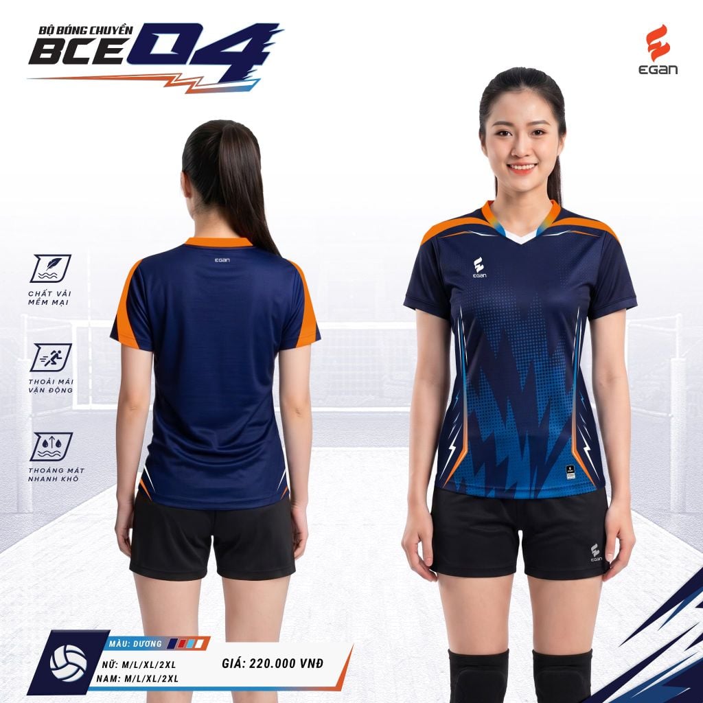 Bộ bóng chuyền Egan BCE04 Nữ