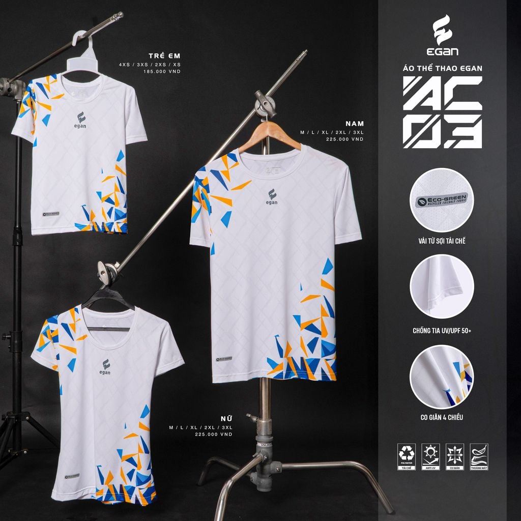 Áo Chạy Bộ Egan AC03 Trẻ Em Có Tay
