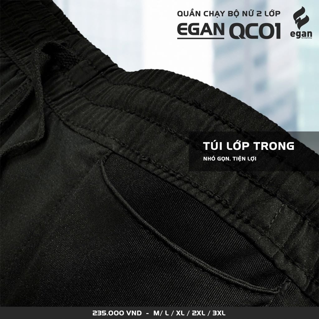 Quần chạy bộ Egan QC01 Nữ