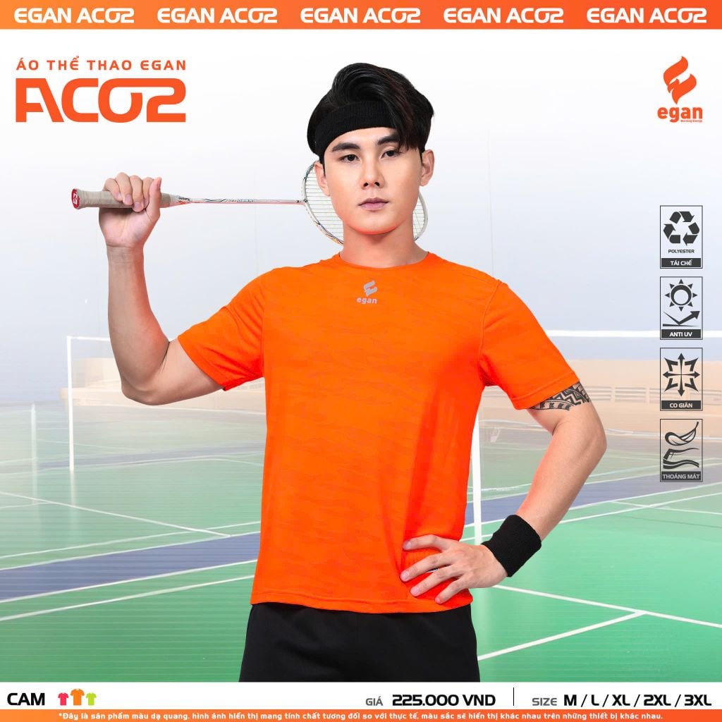Áo Chạy Bộ EGAN AC02 Nam có tay