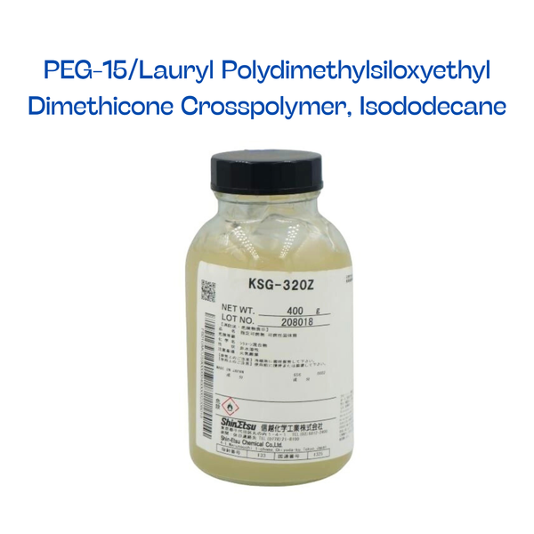 KSG-320Z - PEG-15/Lauryl Polydimethylsiloxyethyl Dimethicone Crosspolymer, Isododecane
