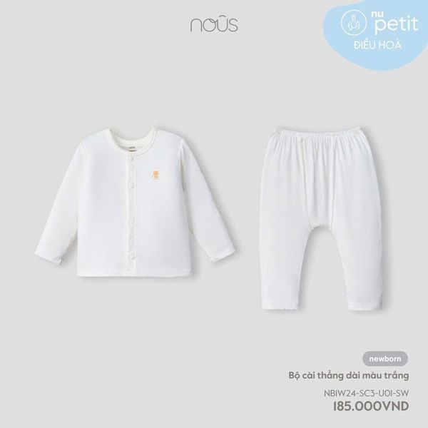 NouS Petit Bộ Quần Áo Giữ Ấm Cho Bé Nous Nhiều Màu Size Newborn Cài Thẳng