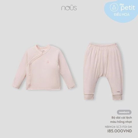 NOUS Bộ Quần Áo Newborn Cúc Chéo Cài Lệch