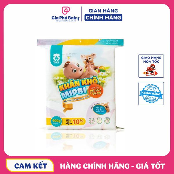 Khăn Khô Mipbi Chính Hãng (900g/600g/300g) – Đa Năng Dành Cho Bé Từ Sơ Sinh