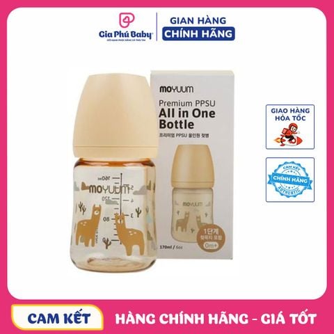Bình sữa Moyuum 170ml in lạc đà Llama