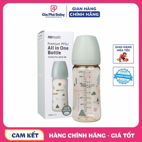 Bình sữa Moyuum PPSU mây xanh 270ml
