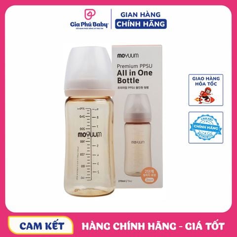 Bình sữa Moyuum trơn basic 270ml