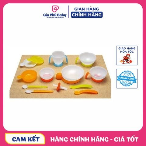 Bộ đồ cho bé tập ăn dặm tổng hợp Combi bước 3