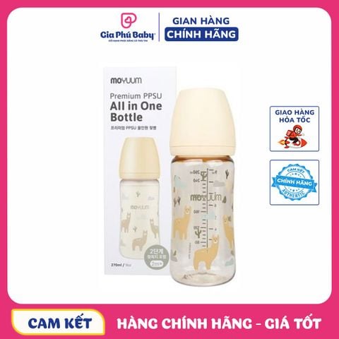 Bình sữa Moyuum PPSU Lạc Đà Llama 270ml