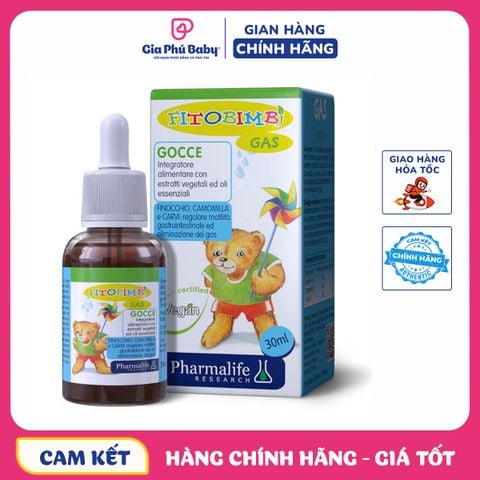 Siro hỗ trợ giảm rối loạn tiêu hóa cho bé Gas Fitobimbi 30ml