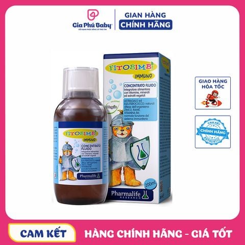 Siro bổ sung vitamin, khoáng chất Fitobimbi Immuno( 200ml )