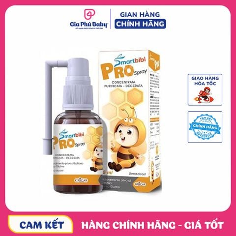 Xịt Họng Giảm Ho, Đau Họng & Viêm Phế Quản Smartbibi Pro Spray 15ml