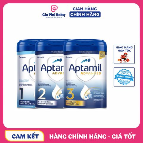 Sữa Aptamil Anh Mẫu Mới số 1,2,3 - Cho Bé Phát Triển Khỏe Mạnh